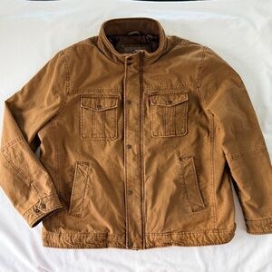 Levi's Jacket Mens Brown Trucker Style Quilted Lined Button Up/Zip Up Size XXL